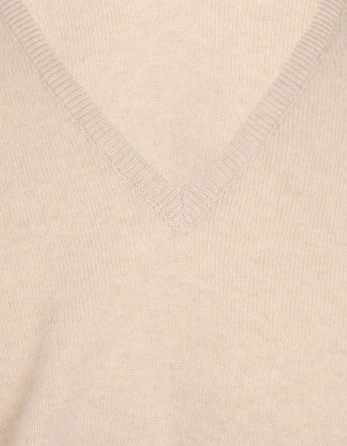 Pullover v-hals lamswol *Sale* | Beige