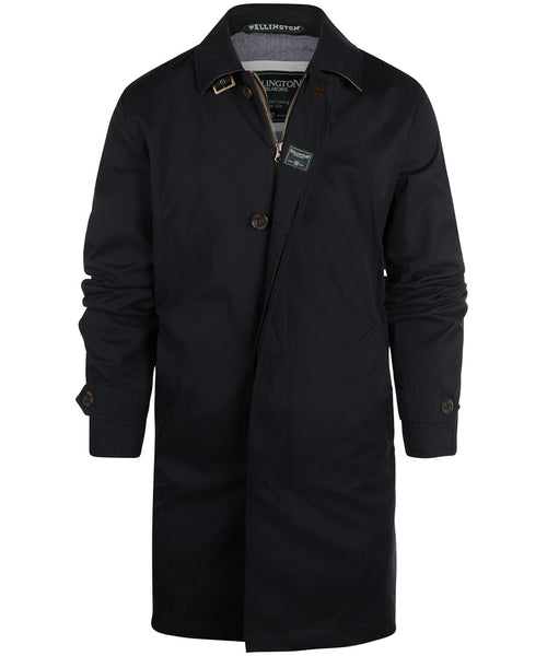 Stirling Long Coat | Navy Blue