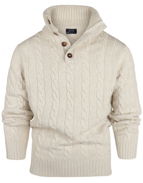 Pullover polo cashmere merino wool | Beige