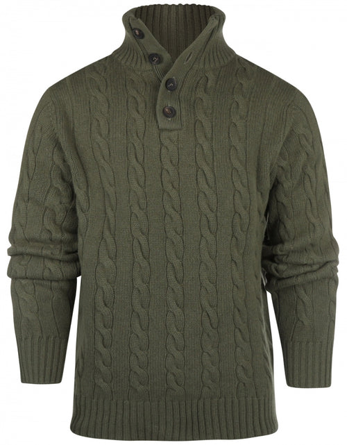 Pullover polo cashmere merino wol | Groen