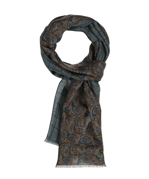 Thin wool scarf | Brown