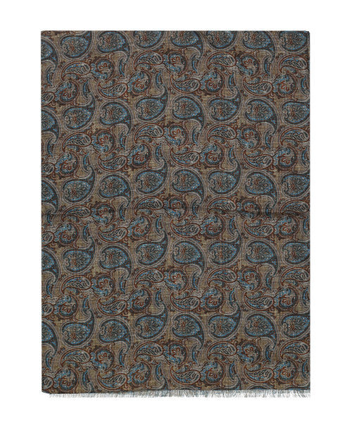 Thin wool scarf | Brown