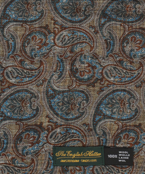 Thin wool scarf | Brown