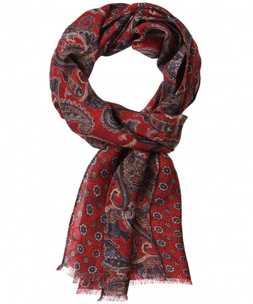 Thin wool scarf | Red