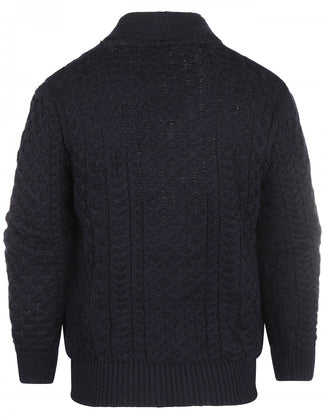 Knot Cable Cardigan from Ireland | Navy Blue