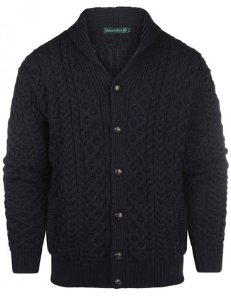 Knot Cable Cardigan from Ireland | Navy Blue