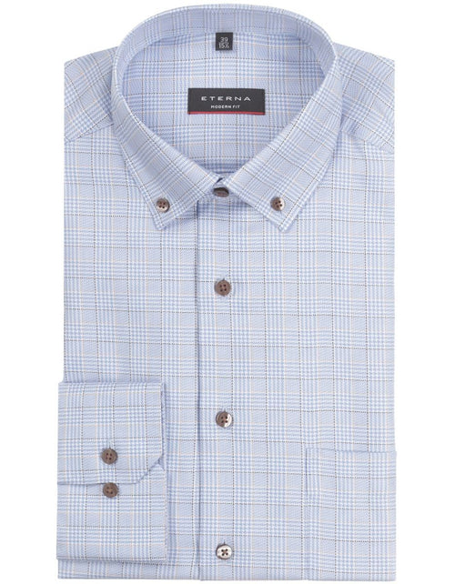 Overhemd geruit button down | Blauw