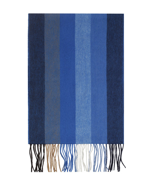 Scarf Wool and Cashmere 30X190 | Blue