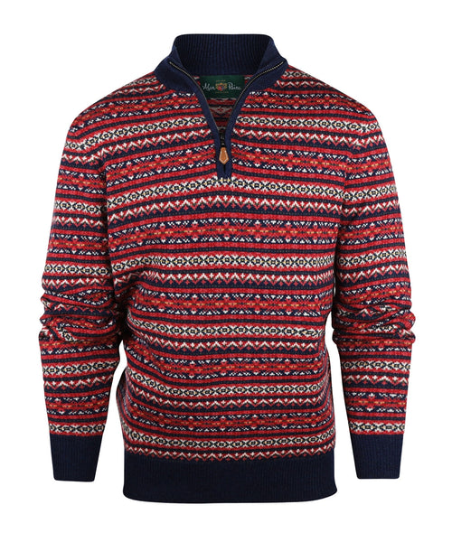 Polo Pullover FairIsle | Denim Blauw