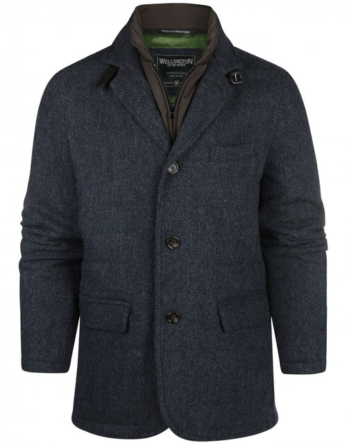 Long coat Tweed | Blue