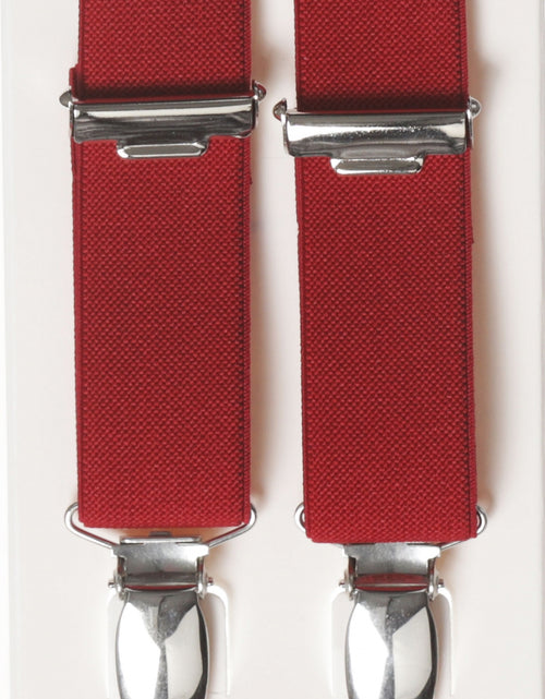 Narrow Braces with Clips | Bordeaux Red