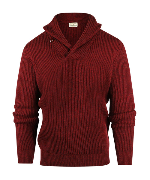 William Lockie Pullover Shawl Kraag | Red Velvet