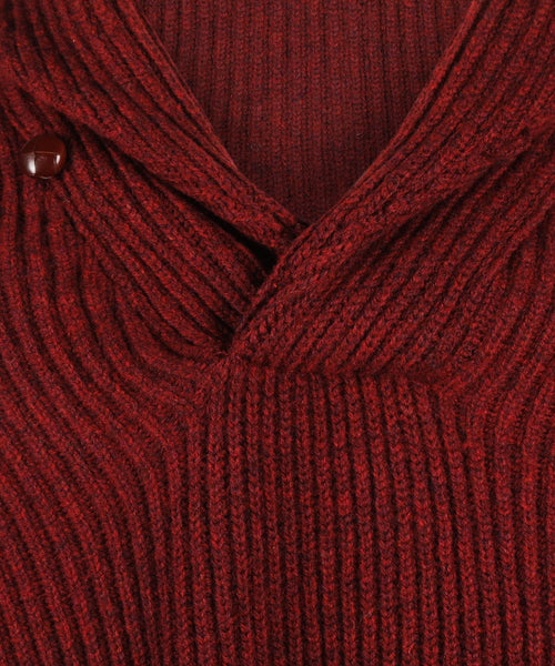 William Lockie Pullover Shawl Kraag | Red Velvet