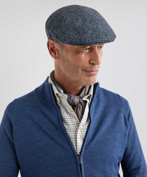 Jockey Tweed Cap | Blauw