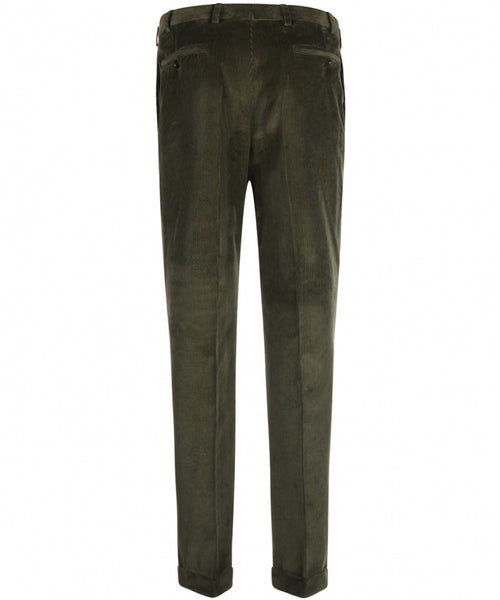 Corduroy Pantalon Brede Rib | Groen