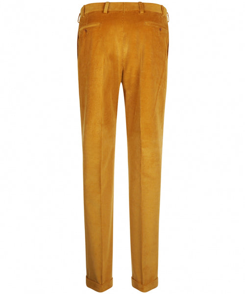 Corduroy Pantalon Brede Rib | Geel