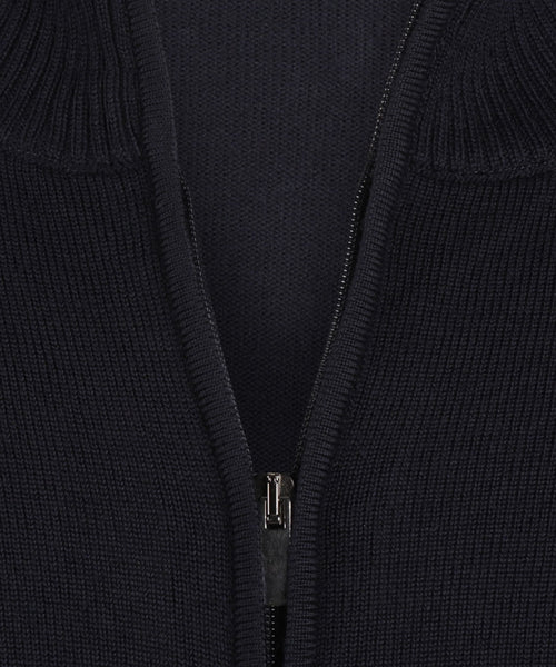 Merino Ritsvest | Navy Blauw