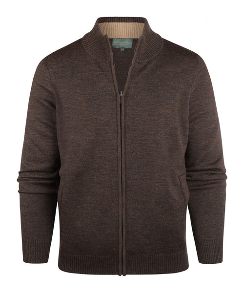 Merino Zip Vest | Brown
