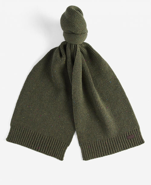 Barbour Carlton Scarf and Hat Gift Set | Olive