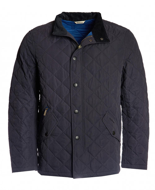 Barbour Shoveler Quilted Jas | Navy Blauw