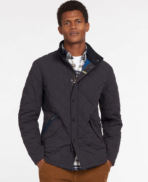 Barbour Shoveler Quilted Jas | Navy Blauw