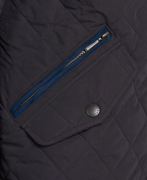 Barbour Shoveler Quilted Jas | Navy Blauw