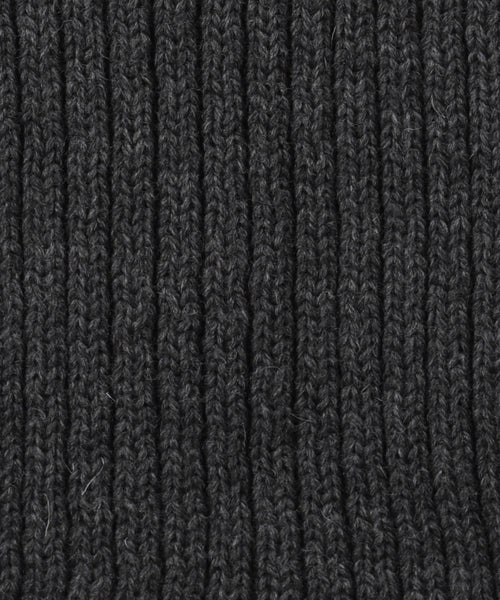 Ribbed merino sjaal | Antraciet Grijs