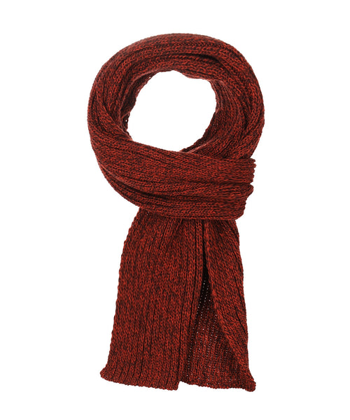 Ribbed merino sjaal | Bordeaux Rood