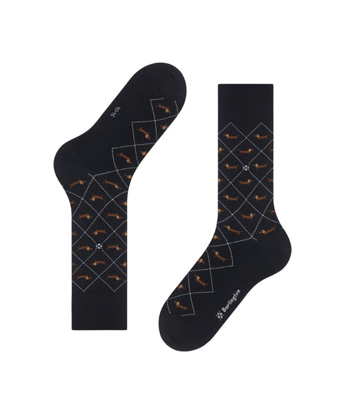 Burlington Dachshund Men's Socks | Black