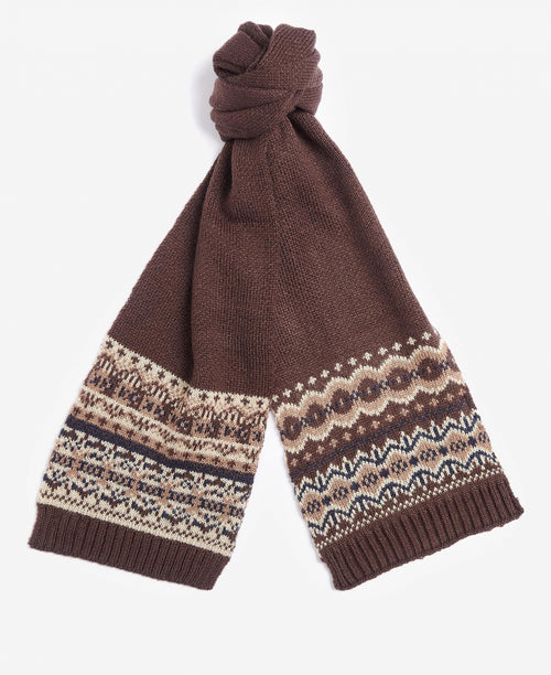 Barbour Fairisle Beanie&Scarf Gift Set | Green