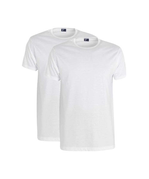 T-shirt klassiek 2-pack ronde hals | Wit