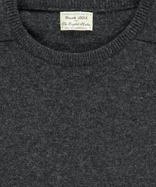Pullover Lambswool round neck dutch fit | Charcoal