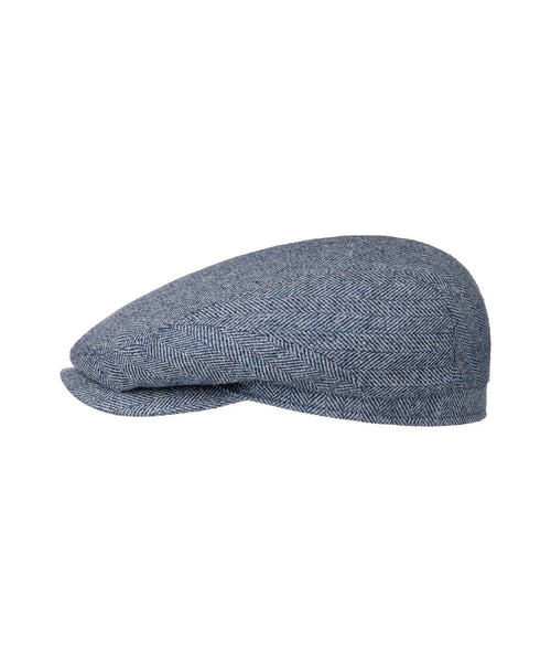 Classic Cap Silk | Light Blue Herringbone