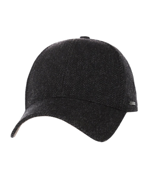 Setson Baseball Cap Herringbone | Zwart