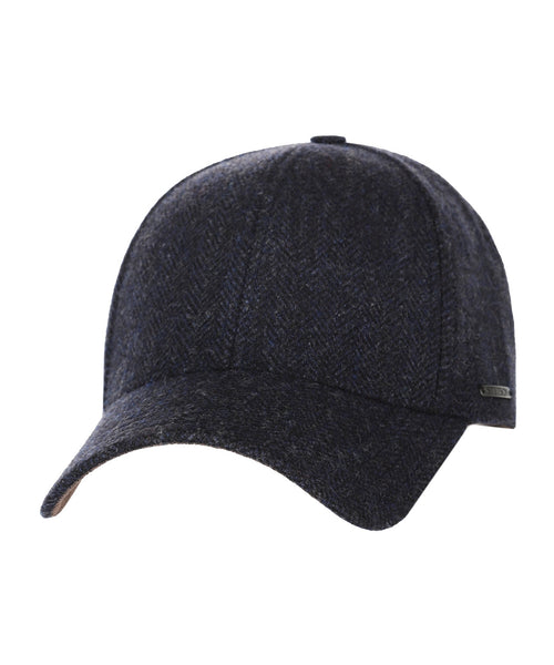 Setson Baseball Cap Herringbone | Blauw Visgraat