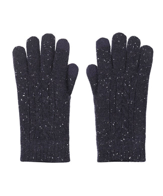 Cable Knit Glove | Navy Blauw