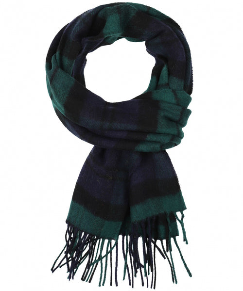 Checked Lambswool Scarf | Blackwatch