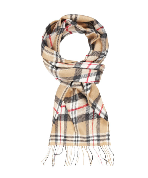 Merino Luxery Wool Scarf | Classic Camel Tartan