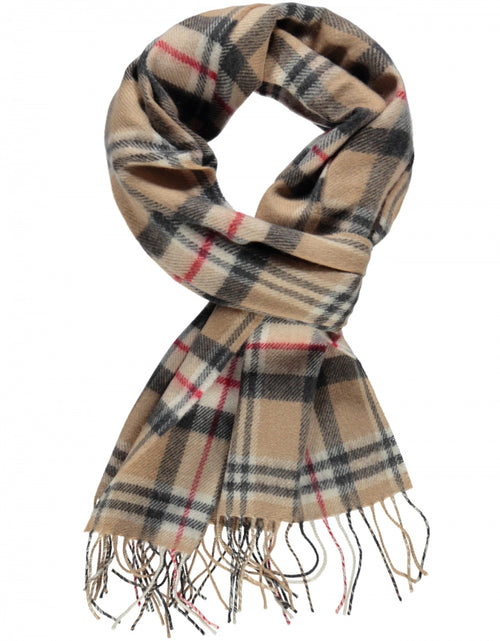 Merino Luxery Wool Scarf | Classic Camel Tartan