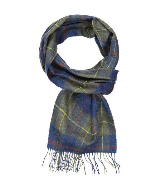 Merino Luxery Wool Scarf | Loden Indigo Plaid