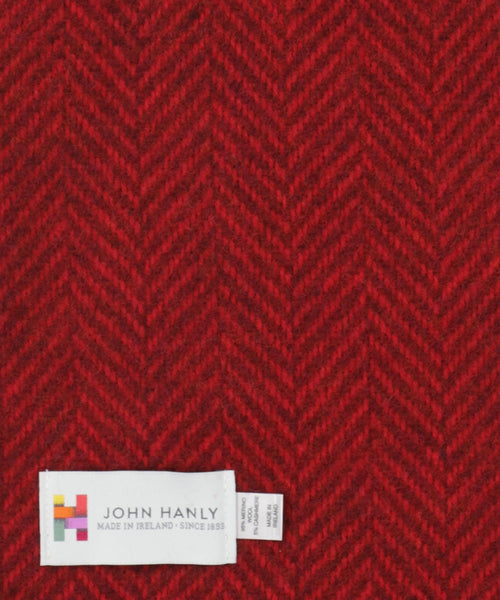 Cashmere Merino Scarf | Red Maroon Herringbone