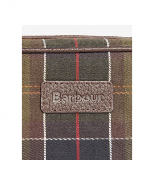 Barbour Washbag Tartan&Leather | Groen