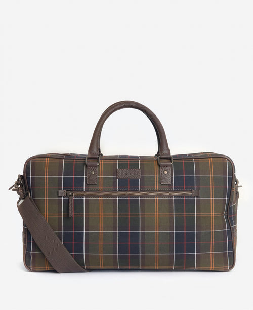 Barbour Tartan&Leather Holdall | Groen