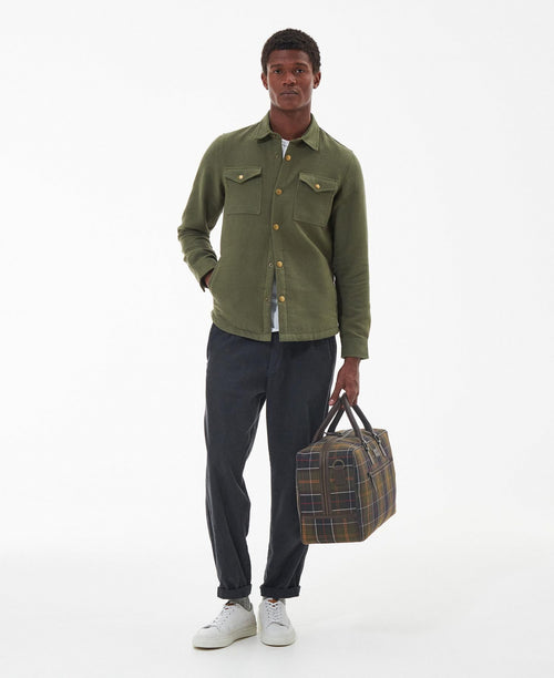 Barbour Tartan&Leather Holdall | Groen