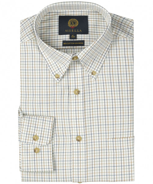 Viyella Shirt Button Down | Brown