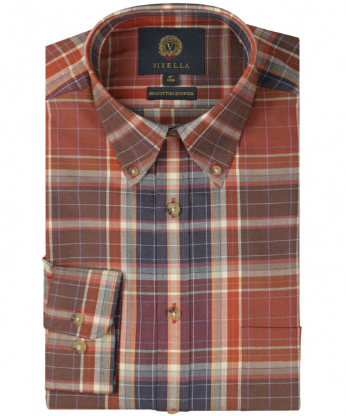 Viyella Shirt Button Down | Rood