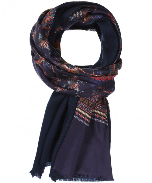 Scarf Silk/Wool | Blue