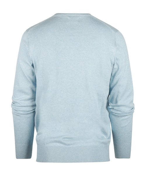 Pullover V-Hals Cotton/Cashmere | Blauw