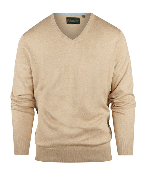 Pullover V-Hals Cotton/Cashmere | Bruin