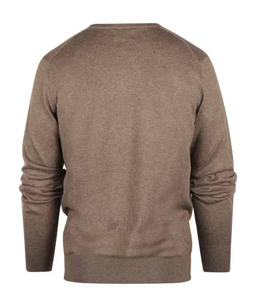 Pullover V-Hals Cotton/Cashmere | Bruin